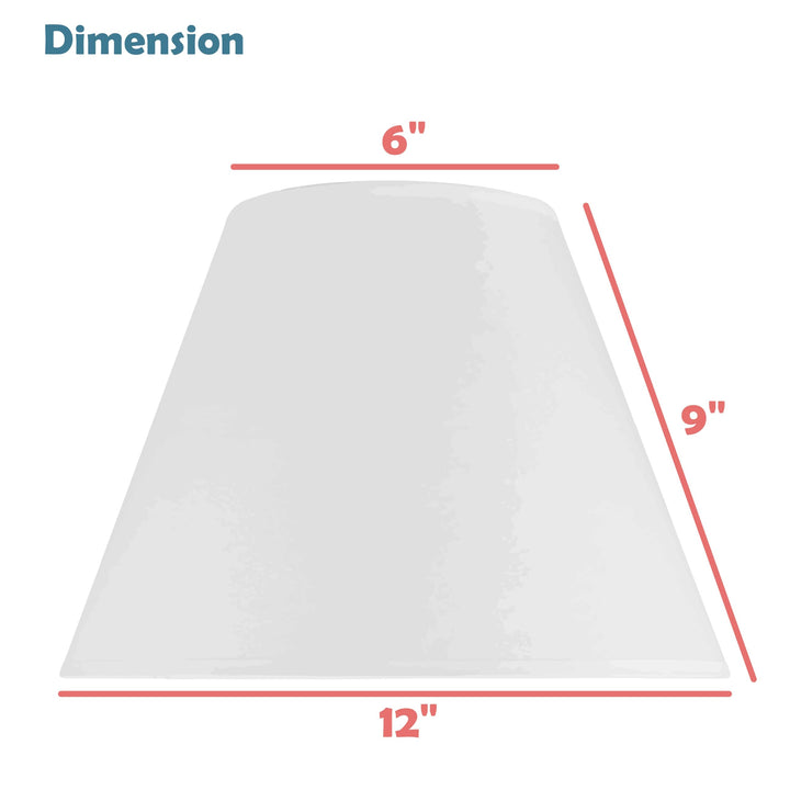 Aspen Creative 59126 Transitional Empire Shape Uno Construction Lamp Shade White - Diamond Home USA