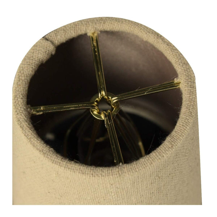 Set Of 6 Chandelier Sand Linen Clip-on Lampshade 3x4x4 Brown Modern Contemporary - Diamond Home USA