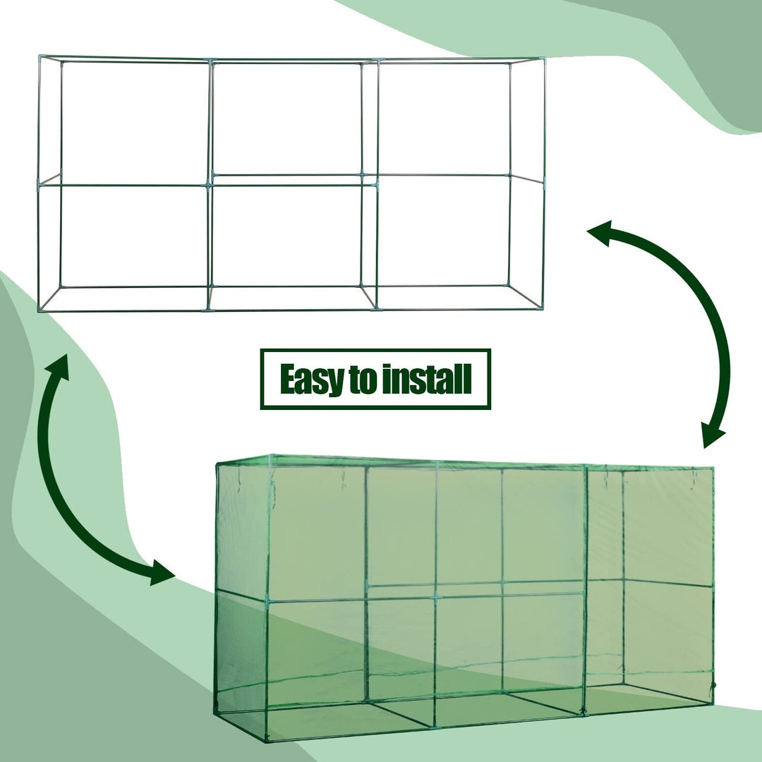 12'x4'x6' Crop Cage Plant Protection Tent Netting Cover Lawn with Zippered - Diamond Home USA