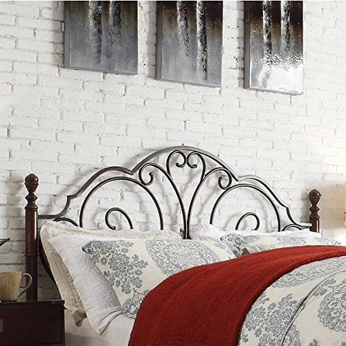 LeAnn Graceful Scroll Bronze Iron Bed Frame (King) - Diamond Home USA