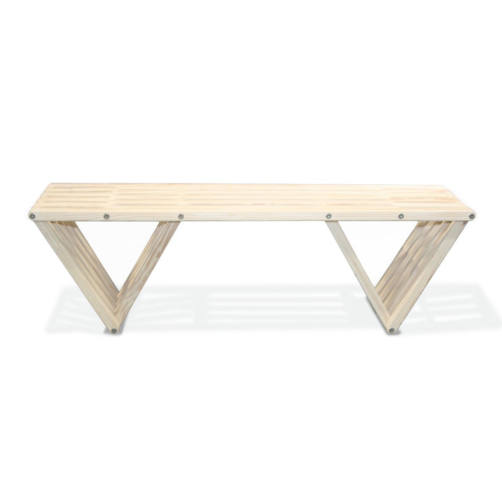 Wood Backless Bench, Modern style L 54" x15" deep x 17" Tall