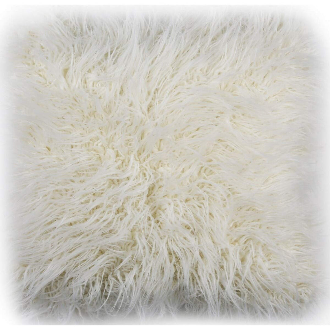 Flokati Ivory 20-inch Pillow Textured Casual Farmhouse Modern Contemporary