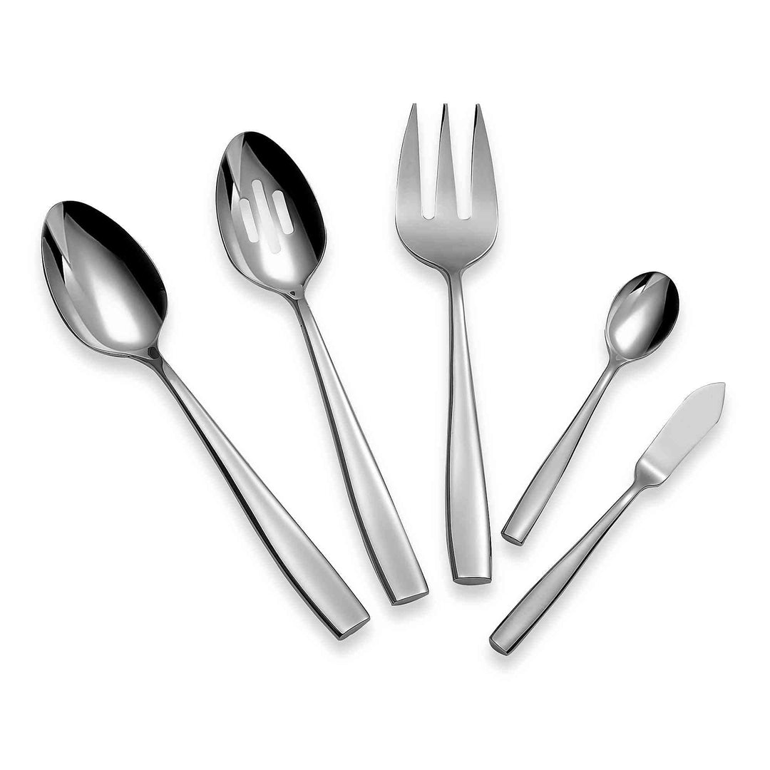 5-piece 18/8 Stainless Steel Hostess Serving Set Silver