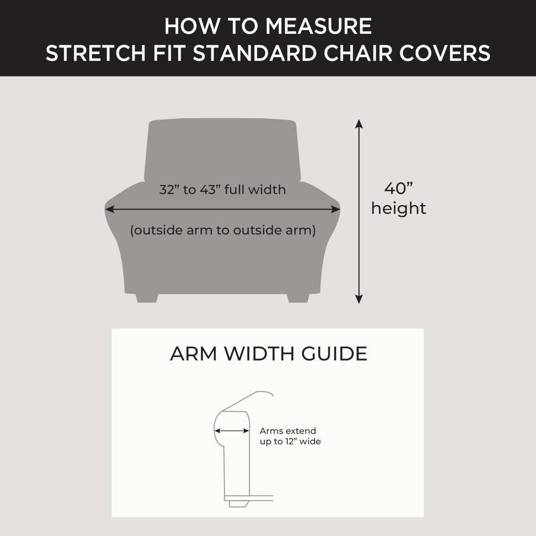 Stretch 2 Piece T Cushion Chair Slipcover Red Solid Polyester Fabric Protection - Diamond Home USA