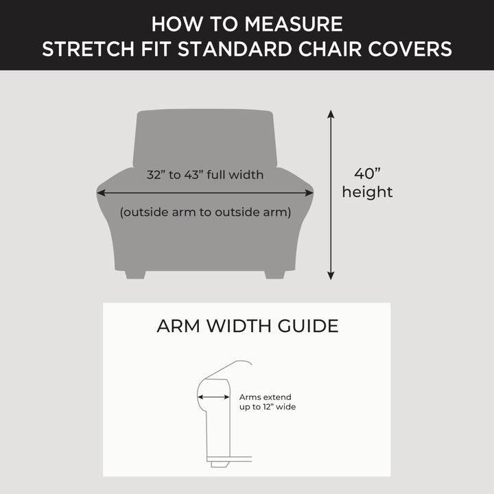 Stretch 2 Piece T Cushion Chair Slipcover Red Solid Polyester Fabric Protection - Diamond Home USA