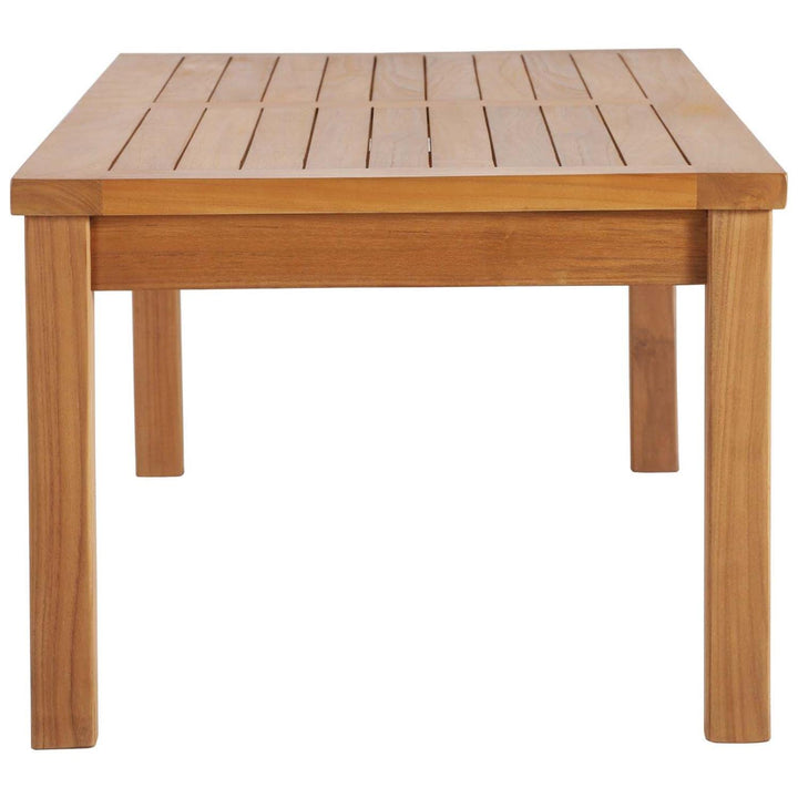 Modway EEI-4122-NAT Upland Patio Teak Wood 59" Coffee Table Natural - Diamond Home USA