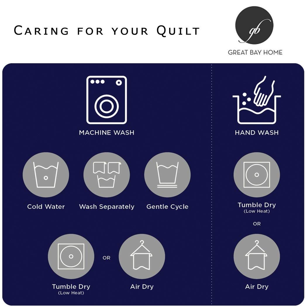 D&H 2 Piece Blue White Beach Theme Quilt Twin Set Sea Shell Life Inspired - Diamond Home USA