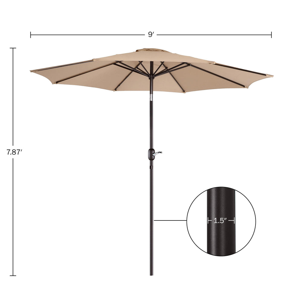 Villacera 9-Foot Outdoor Patio Umbrella Beige - Diamond Home USA