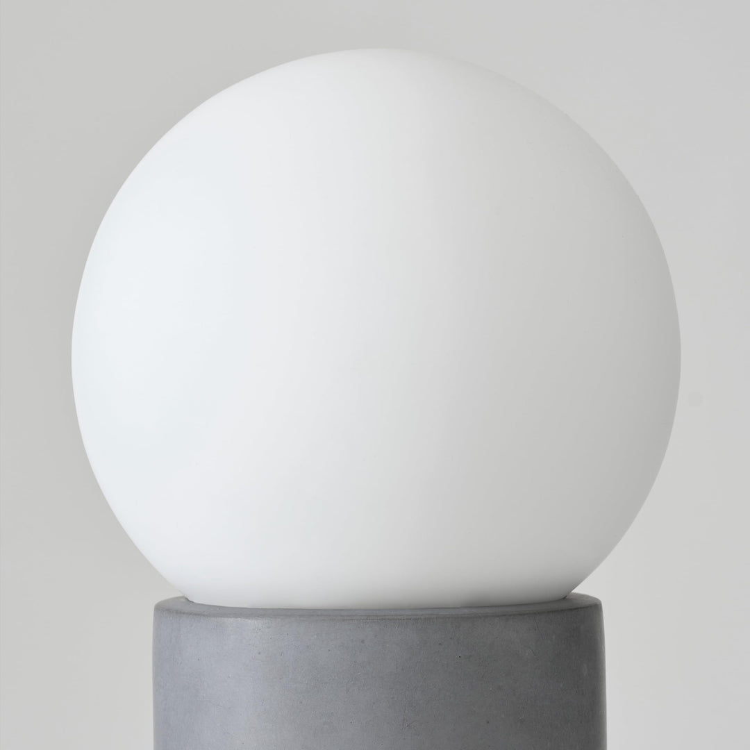 Cement Led Table Lamp Brass Grey Mid-Century Modern Energy Efficient - Diamond Home USA