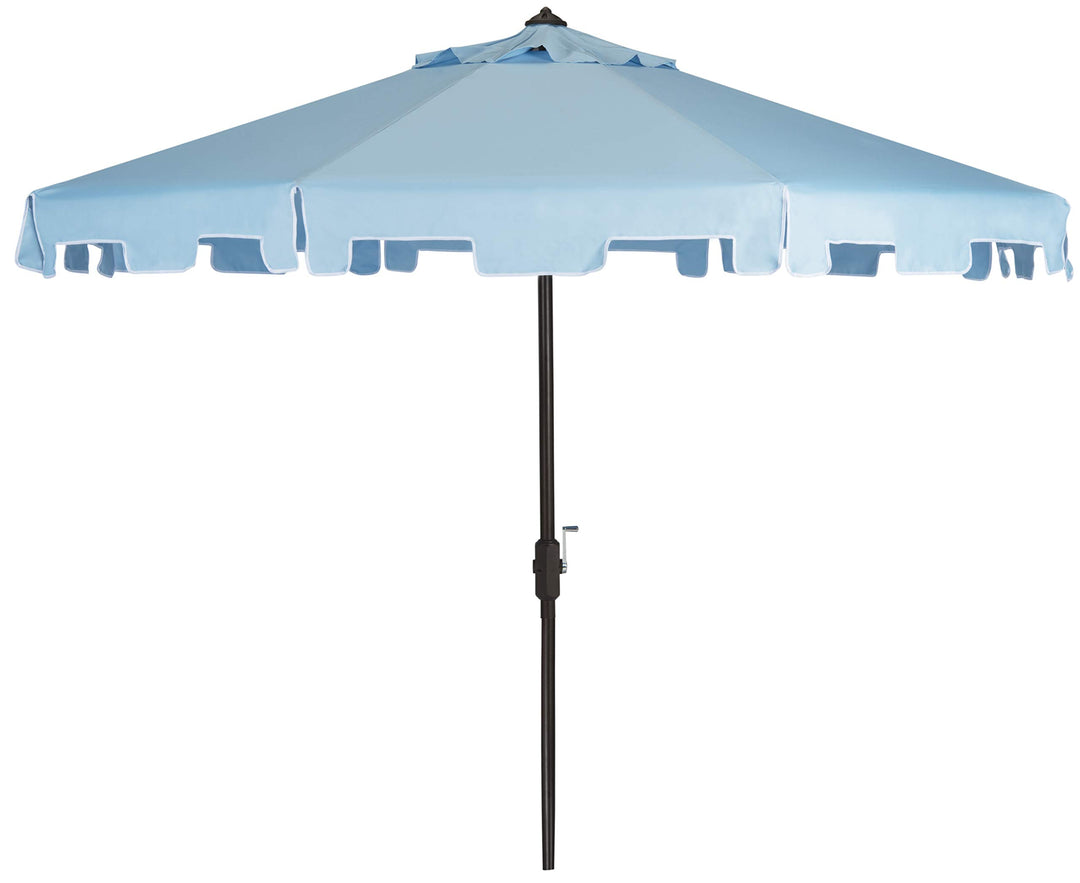 Safavieh Outdoor Collection Zimmerman Crank Market Umbrella with Flap