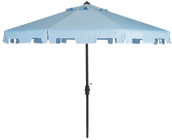 Safavieh Outdoor Collection Zimmerman Crank Market Umbrella with Flap