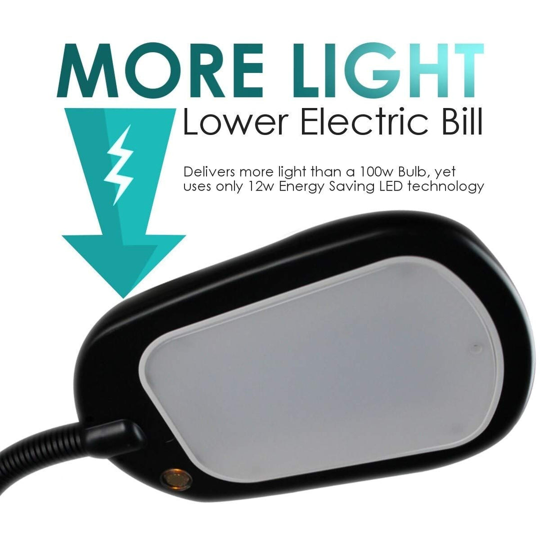 Led Bright Reader Natural Daylight Full Spectrum Floor Lamp Black New Slimmer - Diamond Home USA