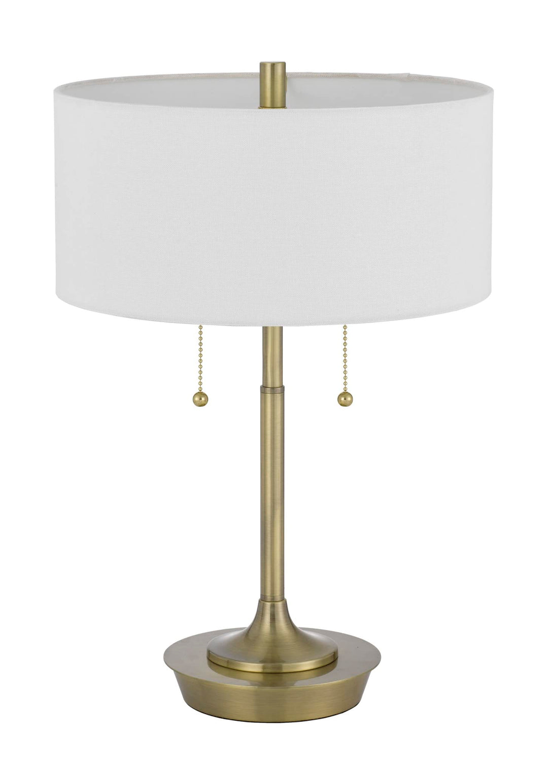 Cal Lighting BO-3028TB Kendal Metal Table Lamp with Pull Chain Switch Drum - Diamond Home USA