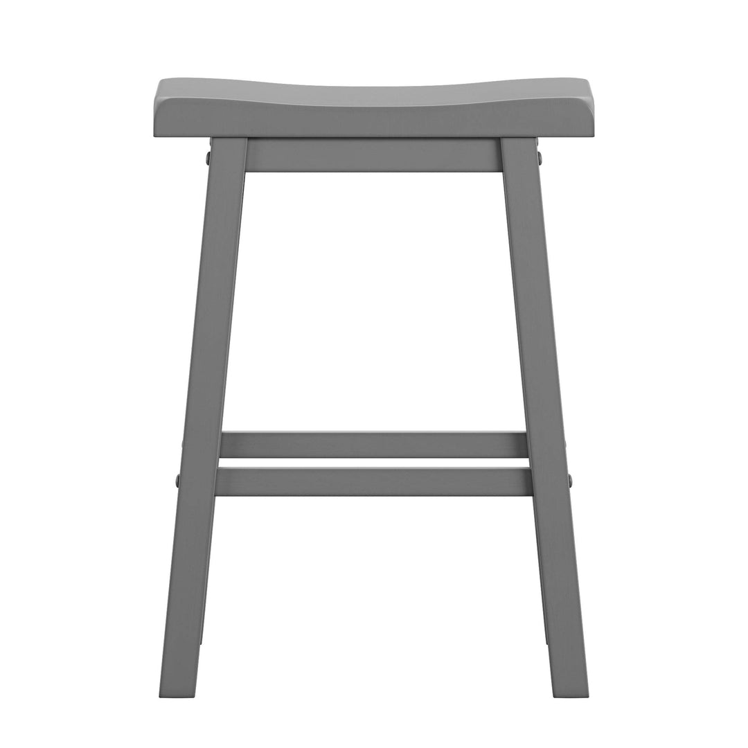Union 5 Home Newburg Saddle Back 24-inch Counter Height Backless Stool - Set Grey - Diamond Home USA