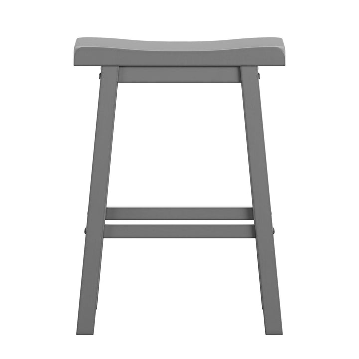 Union 5 Home Newburg Saddle Back 24-inch Counter Height Backless Stool - Set Grey - Diamond Home USA