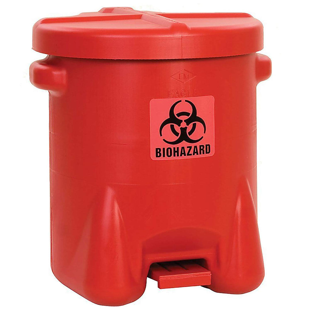 14 Gallon Safety Biohazardous Waste Can Red