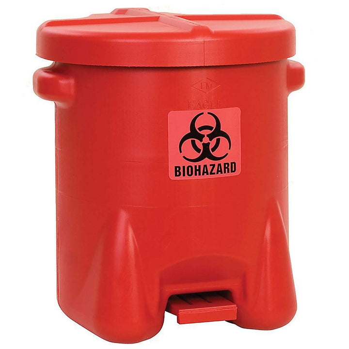 14 Gallon Safety Biohazardous Waste Can Red