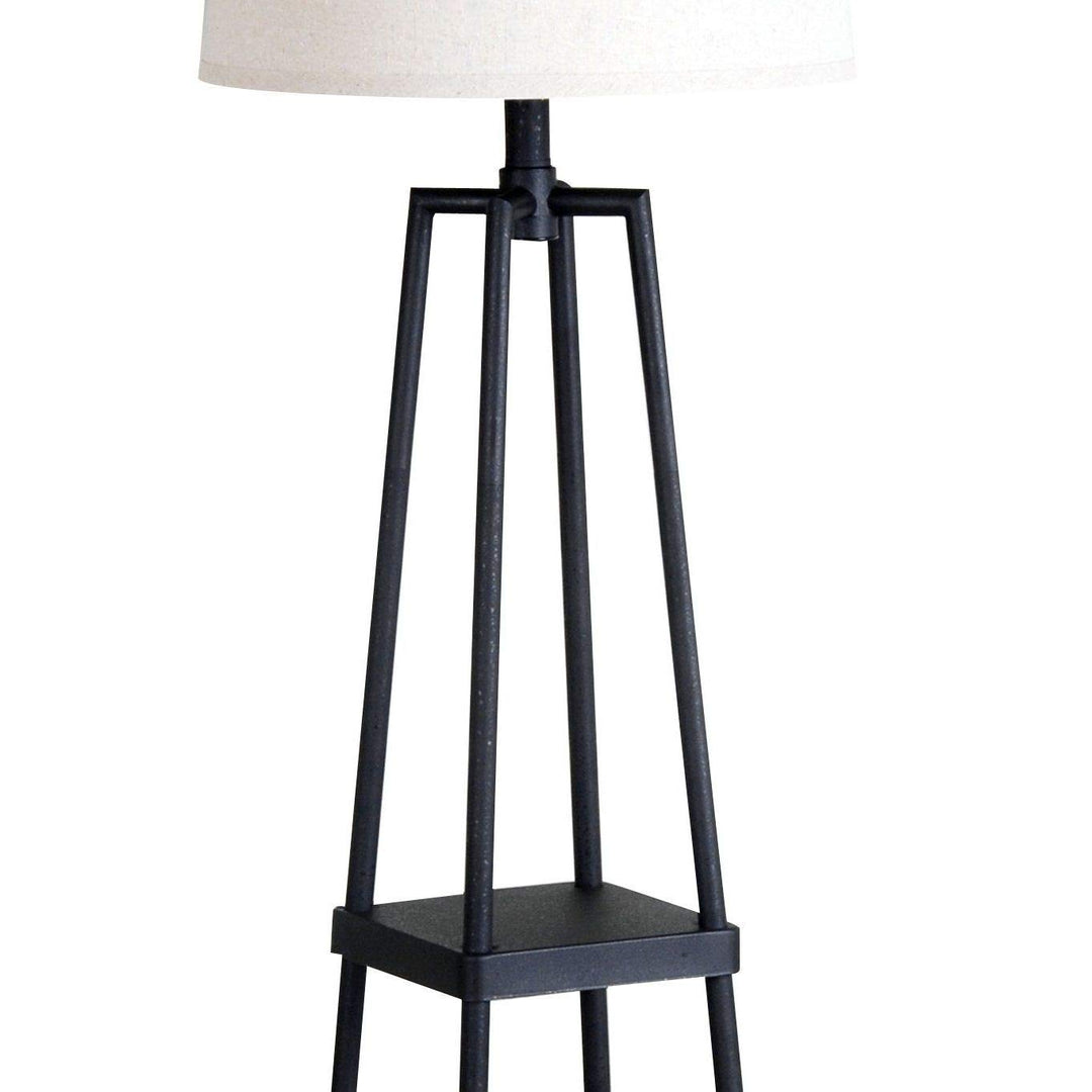 Modern Distressed Floor Lamp Black Contemporary Reading Light 3Way 4 Leg - Diamond Home USA