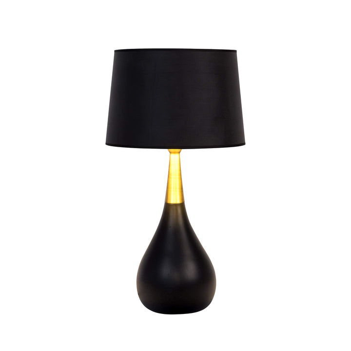 Litex Industries BL23BK Litex Lamp Black & Antique Brass - Diamond Home USA