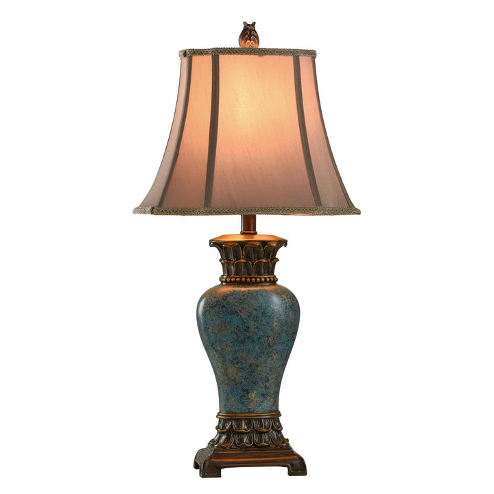 Stylecraft Home Collection L31354BDS Signature Table Lamp Blue and Brown - Diamond Home USA