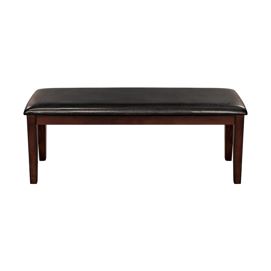 Dining Bench Brown Modern Contemporary Upholstered Cherry Finish - Diamond Home USA