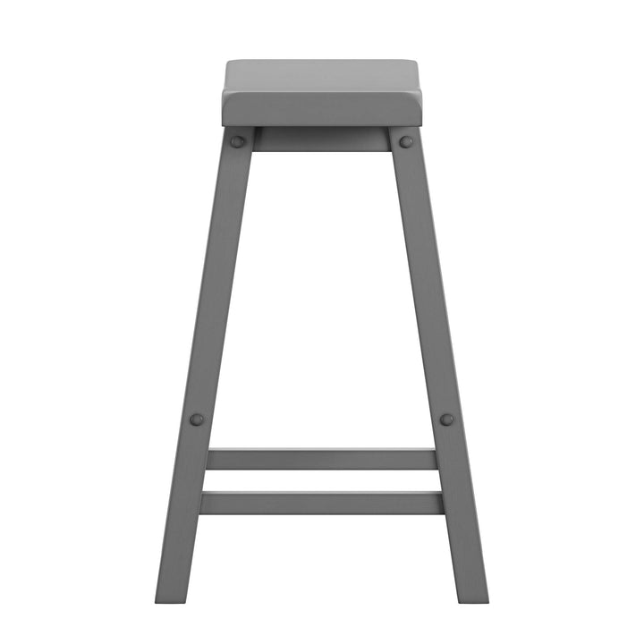 Union 5 Home Newburg Saddle Back 24-inch Counter Height Backless Stool - Set Grey - Diamond Home USA