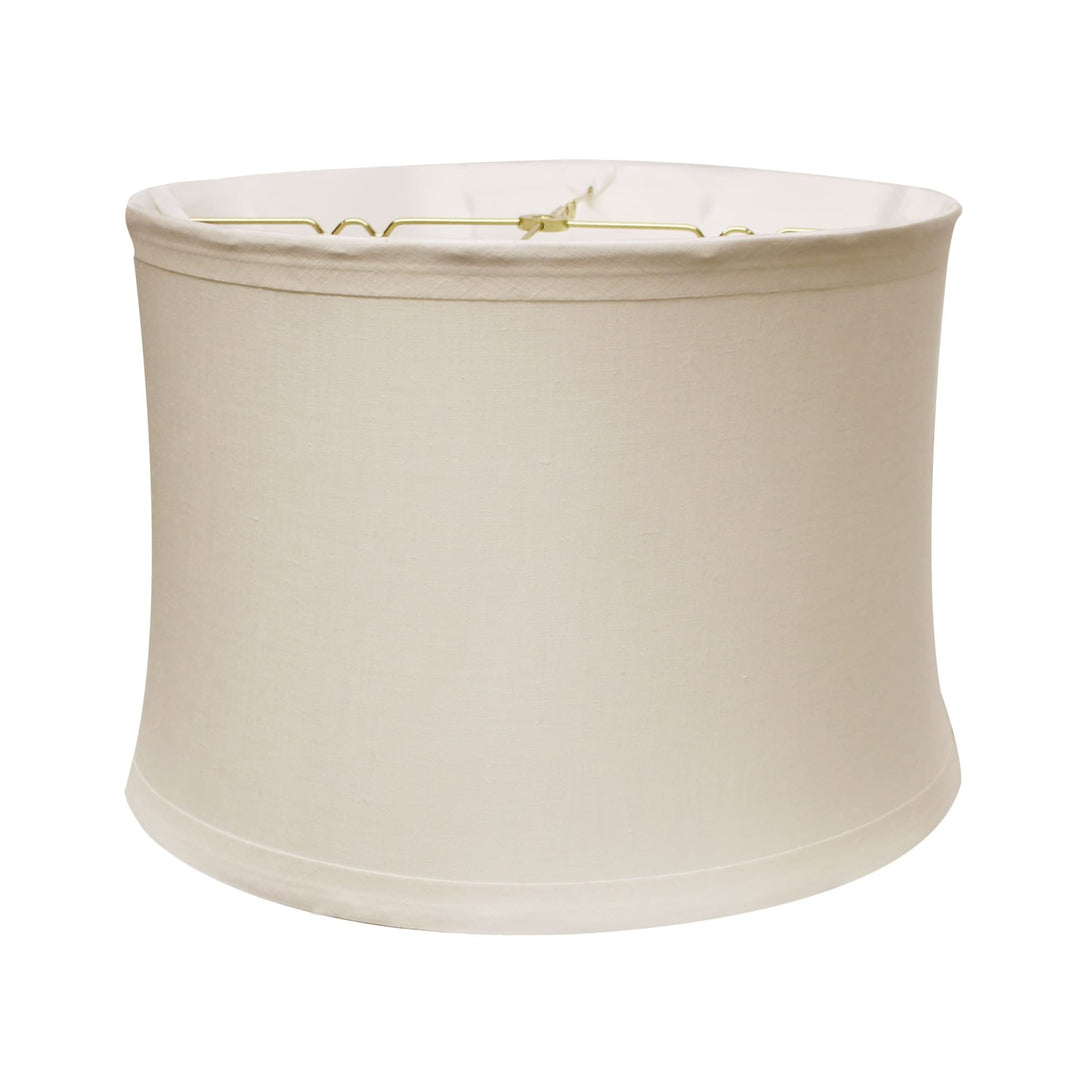 Cloth & Wire Drum No Hug with 1" Trim Softback Lampshade with Washer Fitter Snow