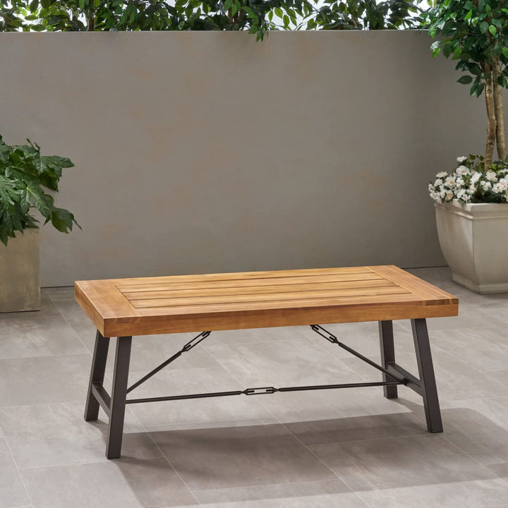 Christopher Knight Home Catriona Outdoor Acacia Wood Coffee Table Teak Finish - Diamond Home USA