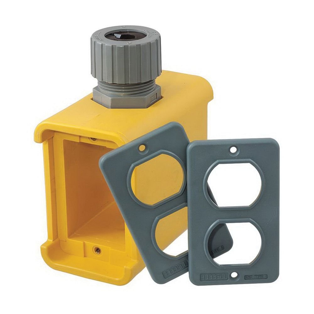Portable Outlet Box 5.00"L Thermoplastic