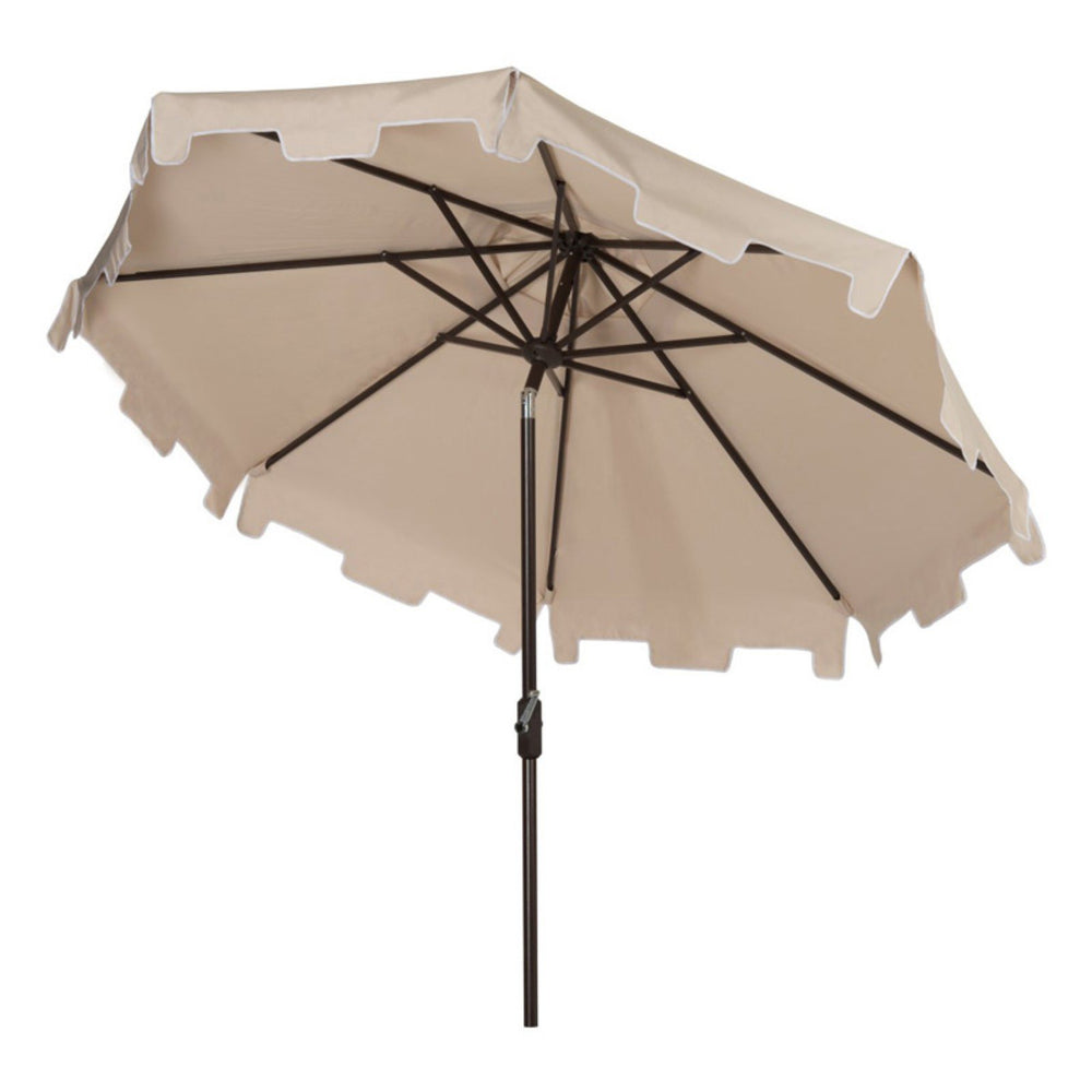 Safavieh Outdoor Collection Zimmerman Crank Market Umbrella with Flap - Diamond Home USA