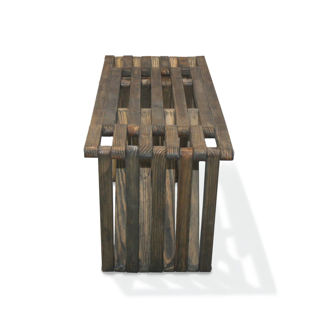 Wood Backless Bench, Modern style L 54" x15" deep x 17" Tall