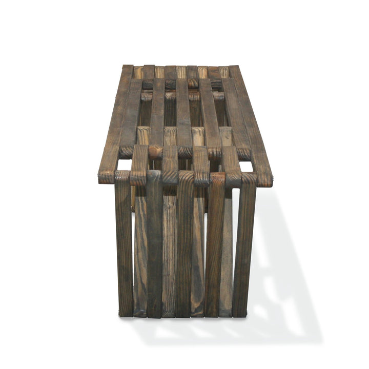 Wood Backless Bench, Modern style L 54" x15" deep x 17" Tall