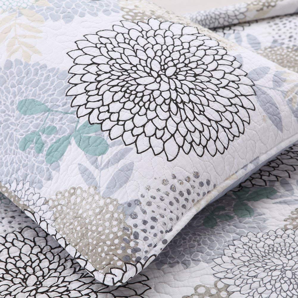 Finely Stitched Carolina Floral Quilt Set - Garden Blooms