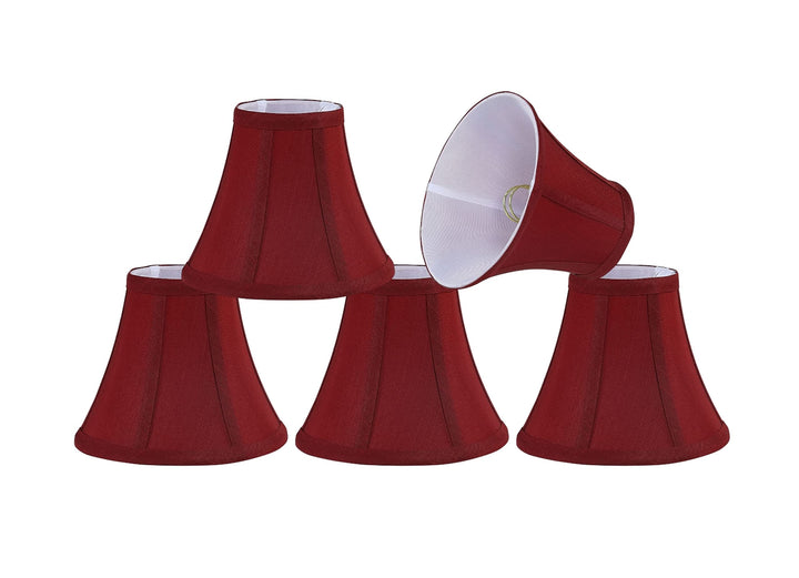 Aspen Creative 30050-5 Small Bell Shape Chandelier Clip-On Lamp Shade Set (5