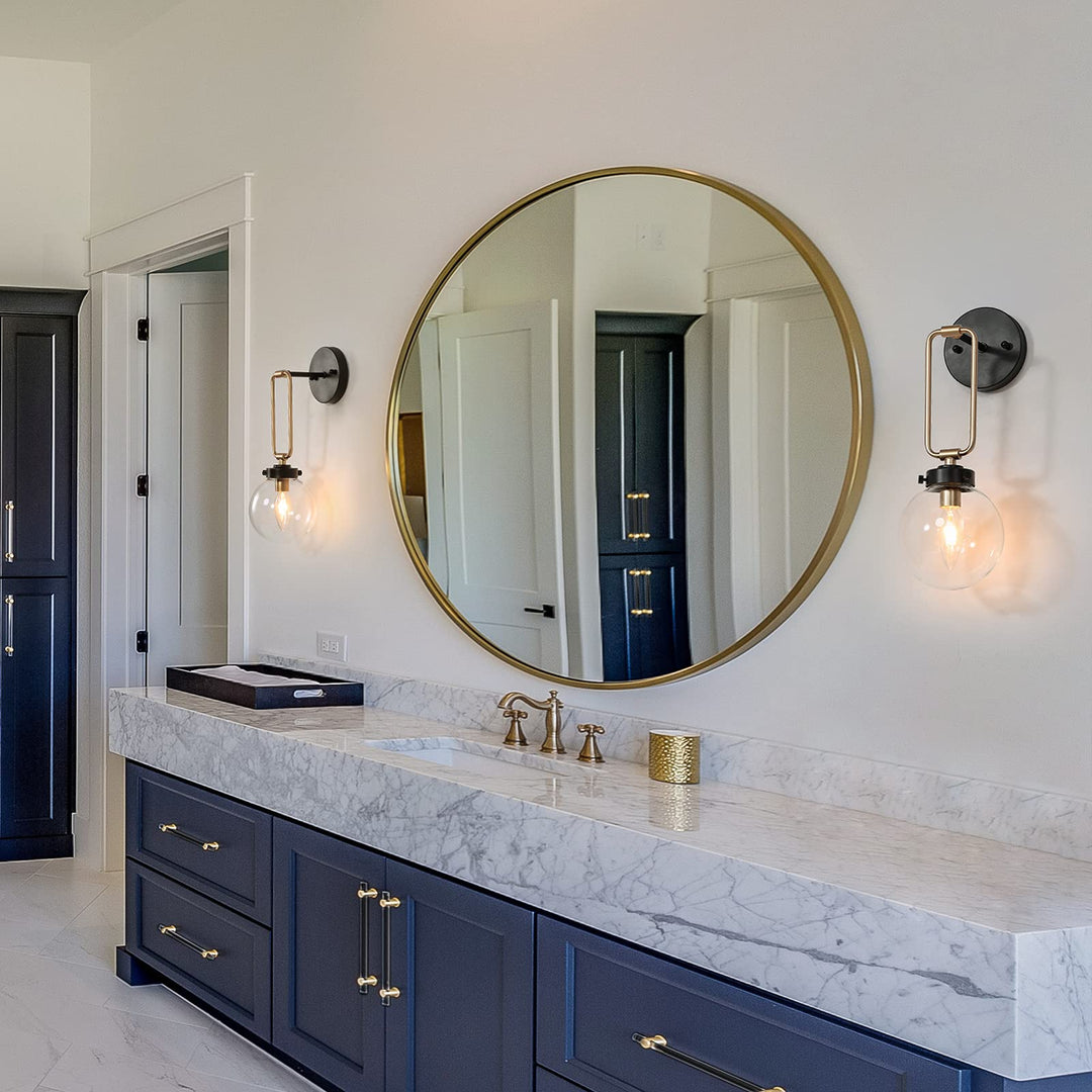 Sconces Wall Lighting Farmhouse Globe Wall Sconce 1-Light Wall Light with - Diamond Home USA