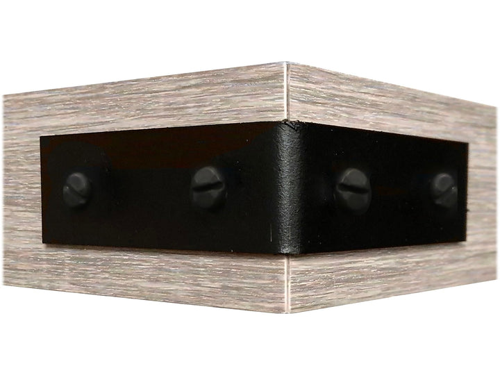 InPlace 36" W x 9.25" D x 2" H Oak Floating Shelf with Metal Corners 9602068E - Diamond Home USA