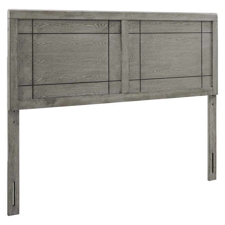 Modway Archie King Wood Headboard in Gray - Diamond Home USA