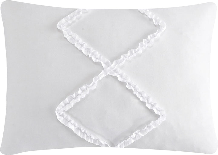 Grand Avenue Ali 7 Piece Comforter Set White Queen 100% Polyester - Diamond Home USA