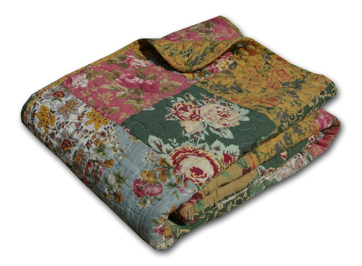 Greenland Home Antique Chic Quilted Patchwork Throw 50" x 60" Multicolor - Diamond Home USA