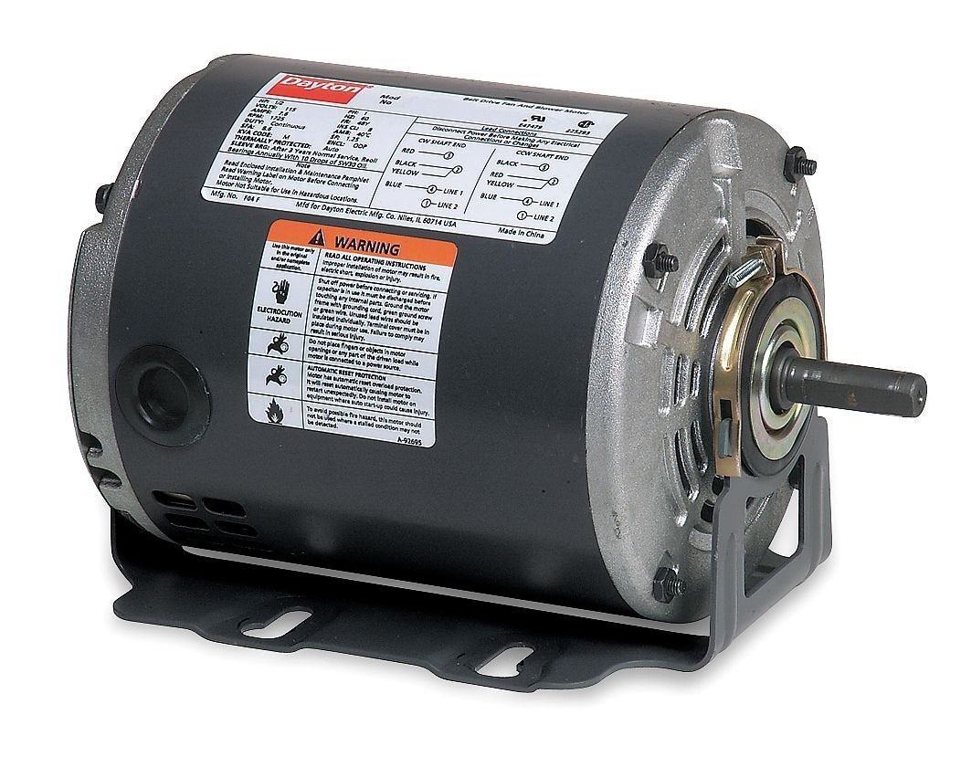 Dayton 4K252 Motor 1/3 hp 60Hz Belt Degrees_Fahrenheit to Volts Amps (