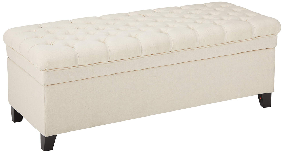 Christopher Knight Home Juliana Fabric Storage Ottoman Beige