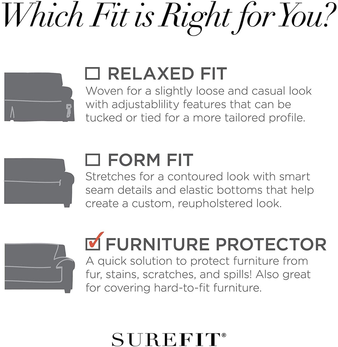 SureFit Deluxe Pet Sofa Cover Furniture Protector Plush Couch Pet Protector