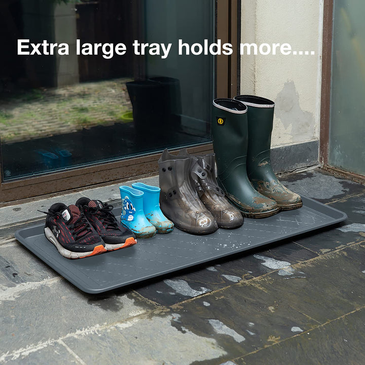 All Weather Boot Tray Extra Large Size by Trimate -Water Resistant Plastic - Diamond Home USA