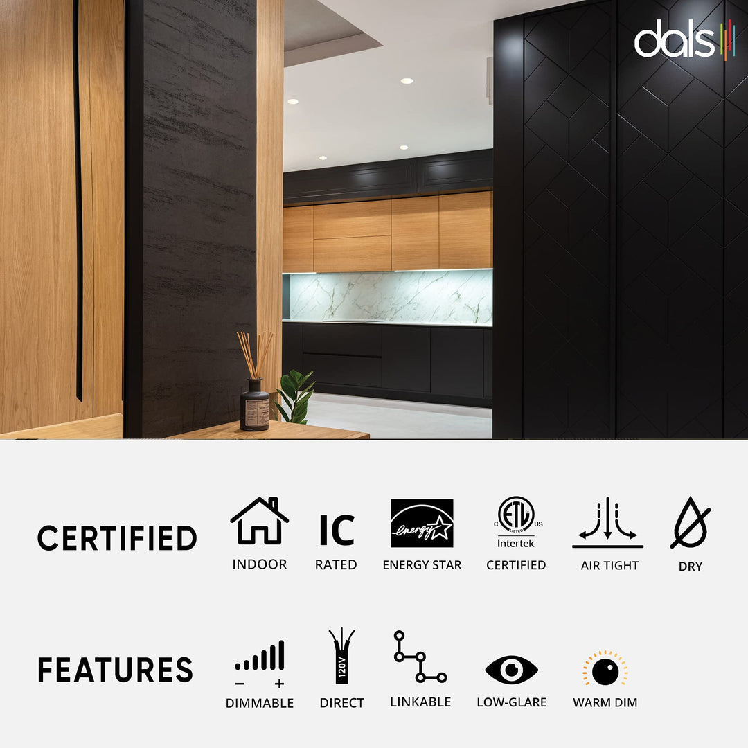 DALS Lighting IND6-DW-WH 6" Round Indirect Led Recessed Light White - Diamond Home USA