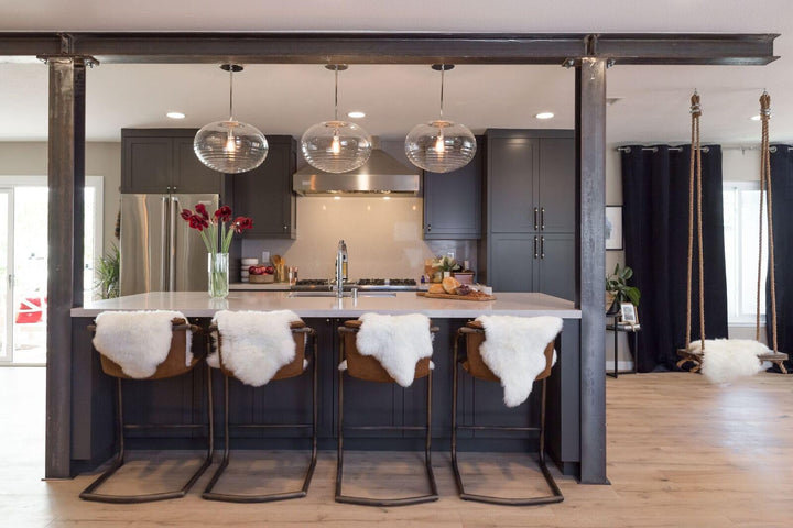 New Pacific Direct Indy PU Leather Counter Set of 2 Bar & Counter Stools Antique - Diamond Home USA