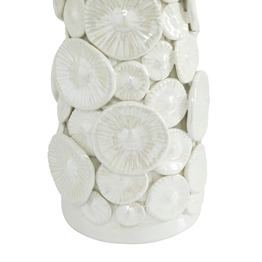 White Ceramic Farmhouse Candle Holder (Set of 2) - Diamond Home USA