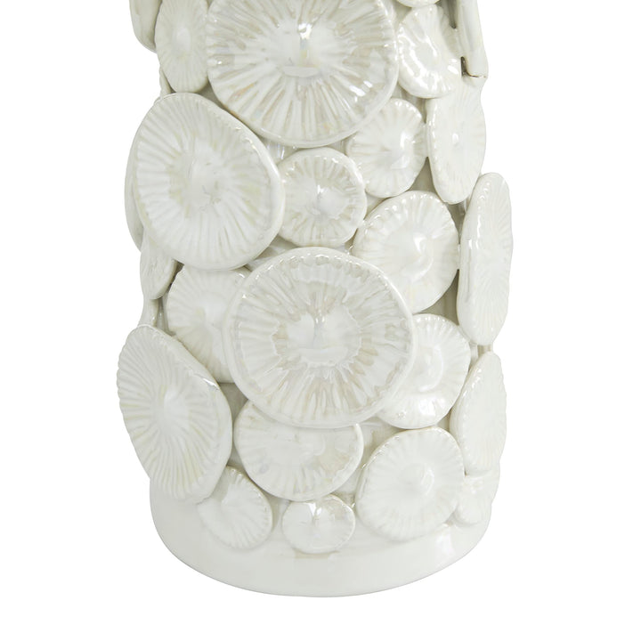 White Ceramic Farmhouse Candle Holder (Set of 2) - Diamond Home USA