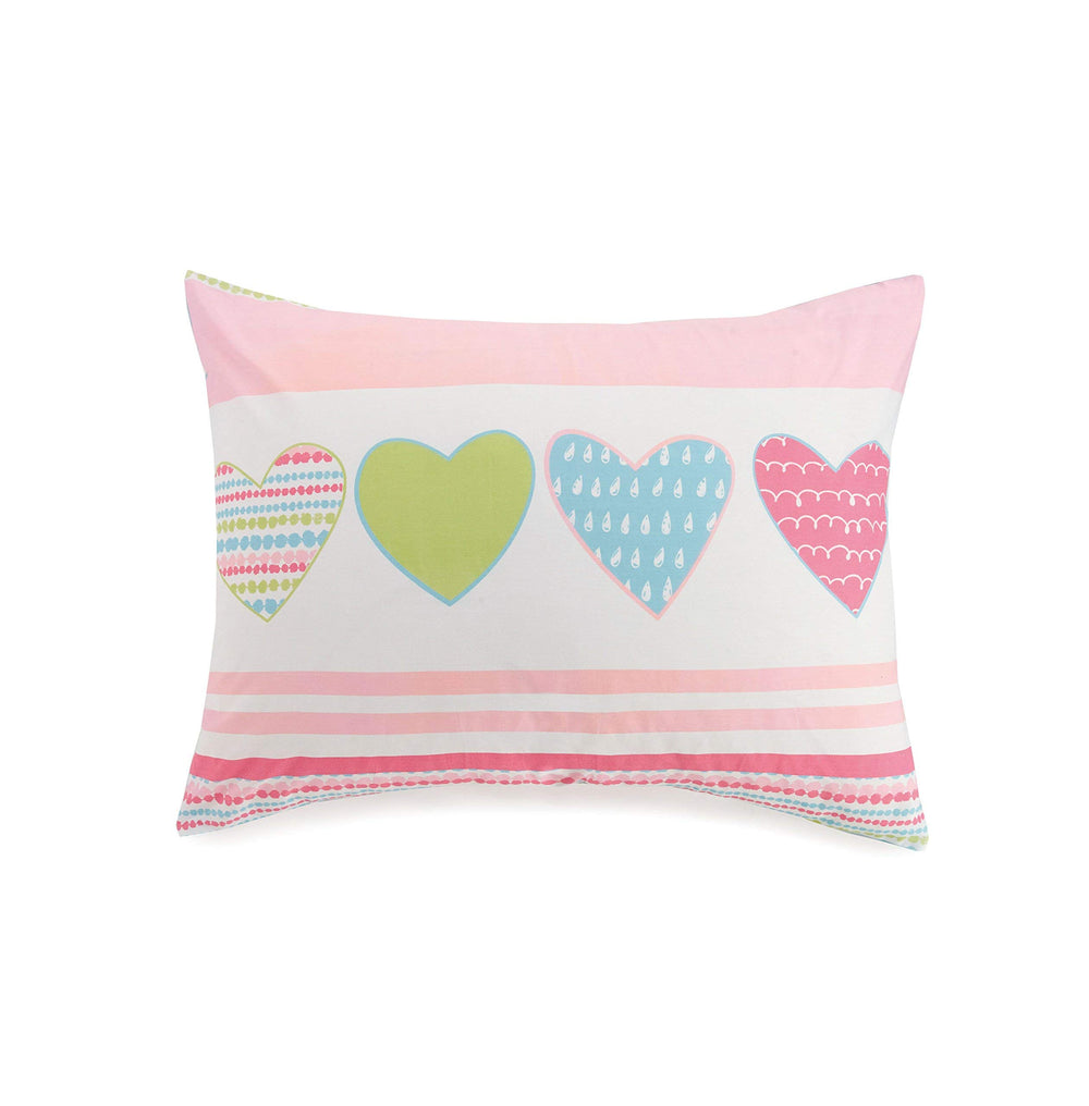 URBAN PLAYGROUND Dapne 5-Piece Heart Full Queen Bed Set - Includes Reversible - Diamond Home USA