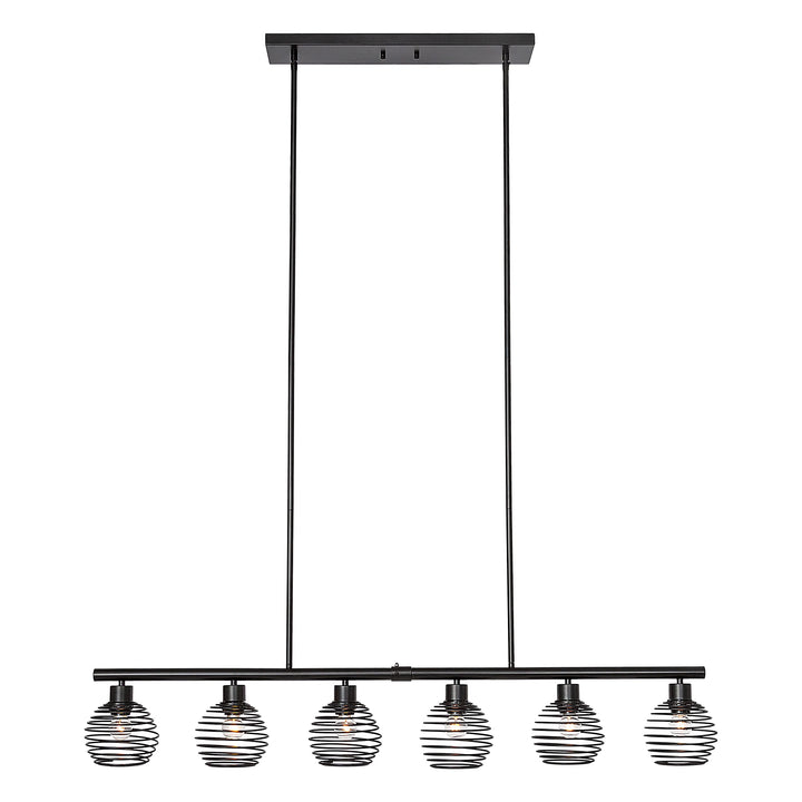 Modern 6-Light Classic Black Kitchen Island Linear Lights W49.21*d5.51*h8.66 - Diamond Home USA