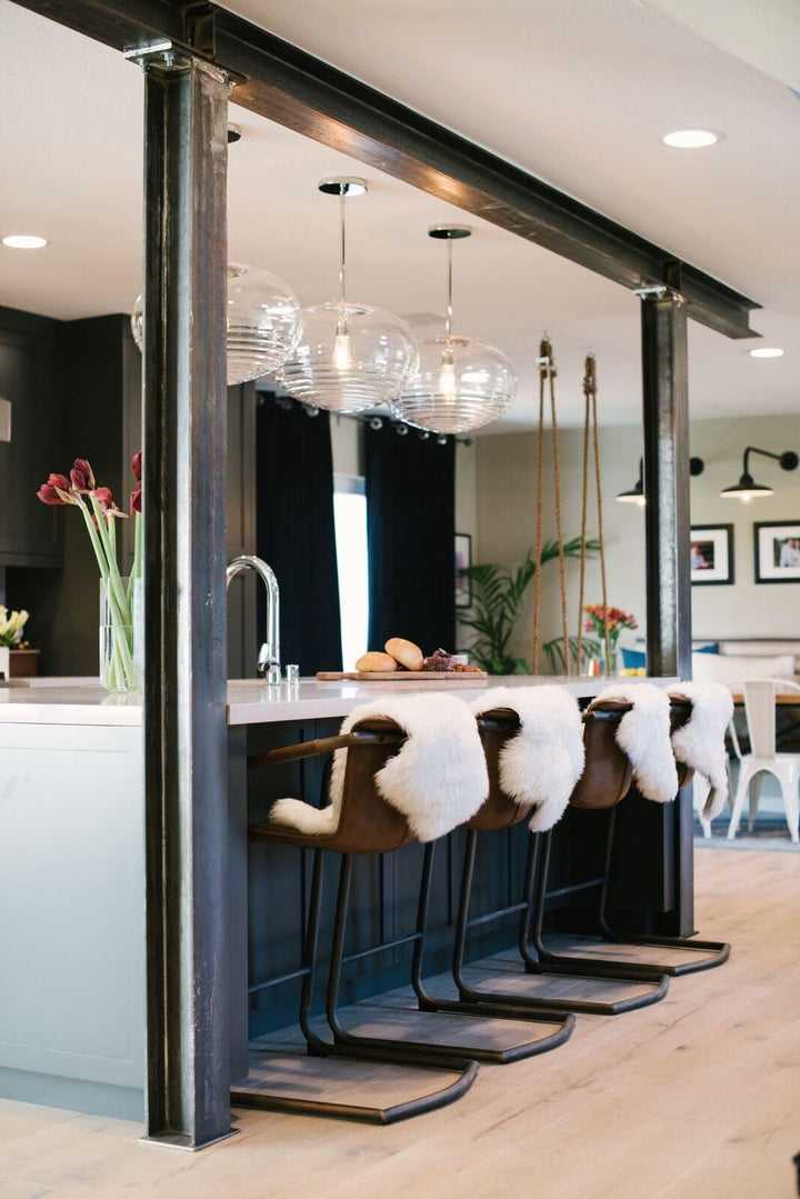 New Pacific Direct Indy PU Leather Counter Set of 2 Bar & Counter Stools Antique - Diamond Home USA